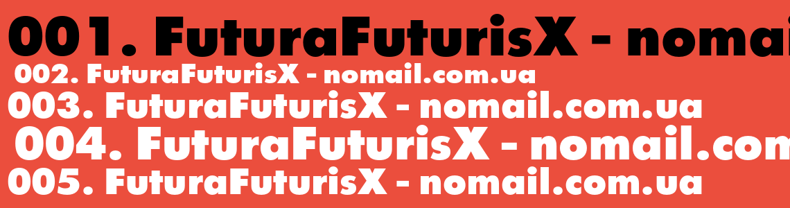 Шрифт FuturaFuturisX