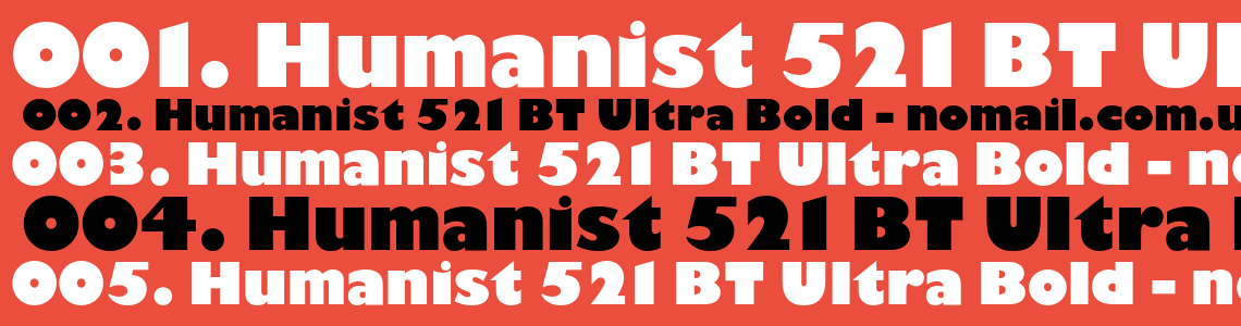 Шрифт Humanist 521 BT Ultra Bold