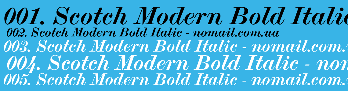 Шрифт Scotch Modern Bold Italic