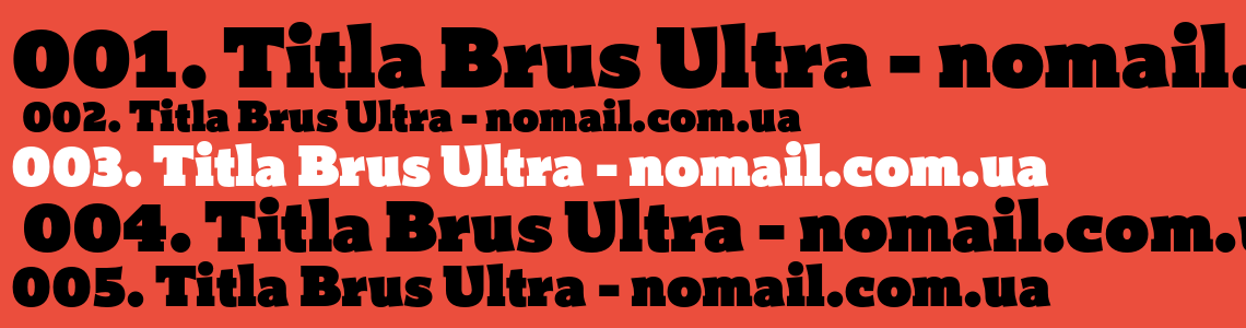 Шрифт Titla Brus Ultra