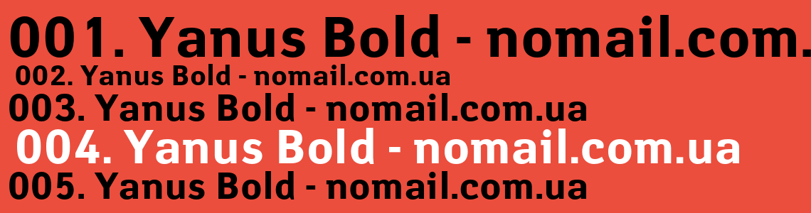 Шрифт Yanus Bold