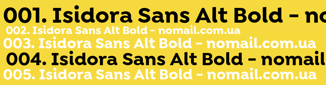 Шрифт Isidora Sans Alt Bold