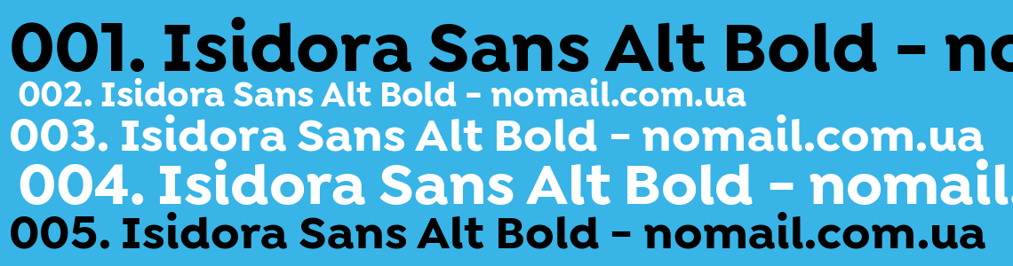 Шрифт Isidora Sans Alt Bold