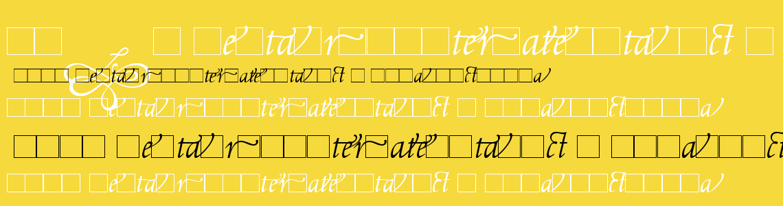 Шрифт CentaurMTAlternate-Italic