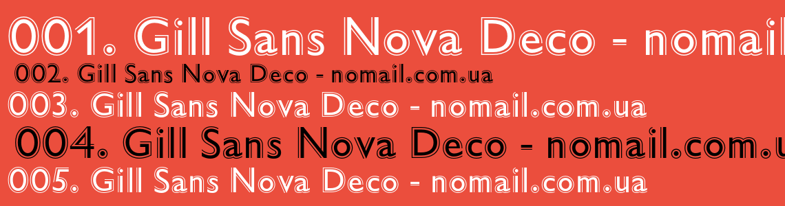 Шрифт Gill Sans Nova Deco