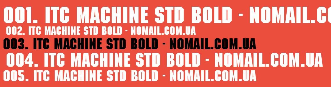 Шрифт ITC Machine Std Bold