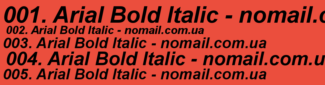 Шрифт Arial Bold Italic