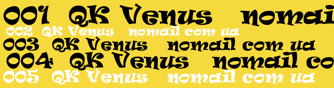 Шрифт QK Venus