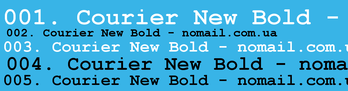 Шрифт Courier New Bold