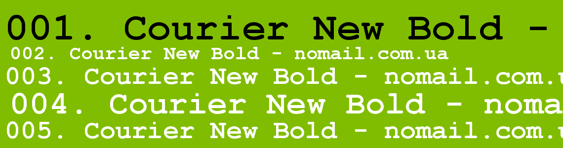 Шрифт Courier New Bold