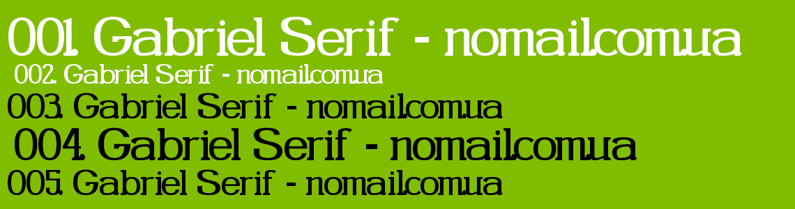 Шрифт Gabriel Serif