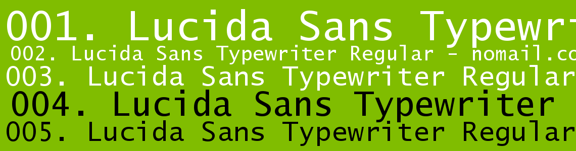 Шрифт Lucida Sans Typewriter Regular