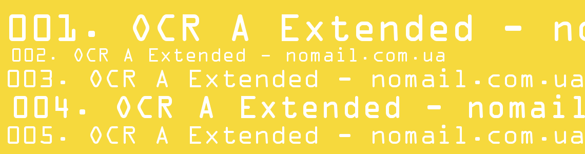 Шрифт OCR A Extended