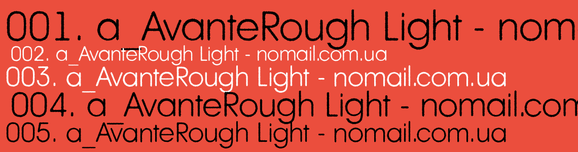 Шрифт a_AvanteRough Light