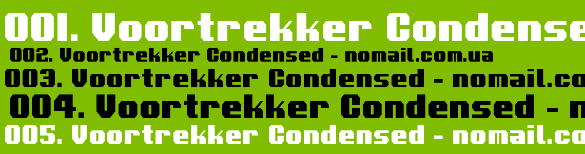 Шрифт Voortrekker Condensed