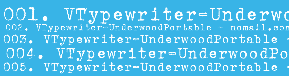 Шрифт VTypewriter-UnderwoodPortable