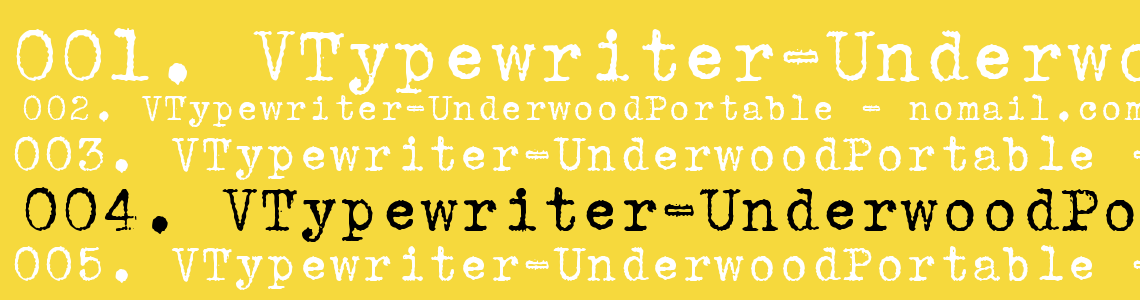 Шрифт VTypewriter-UnderwoodPortable