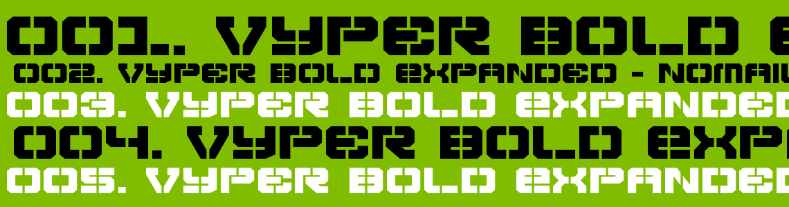 Шрифт Vyper Bold Expanded