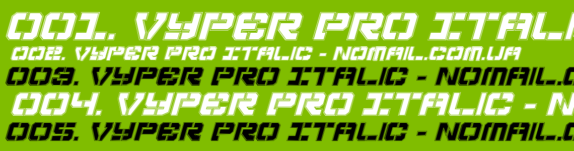 Шрифт Vyper Pro Italic