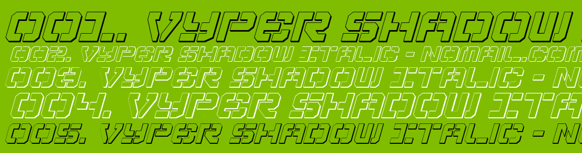 Шрифт Vyper Shadow Italic