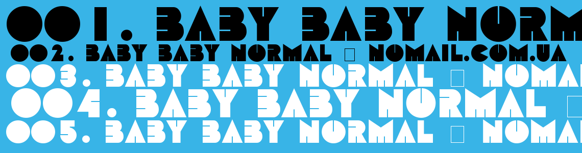 Шрифт Baby baby Normal