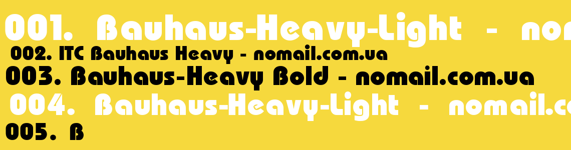 Шрифт Bauhaus-Heavy
