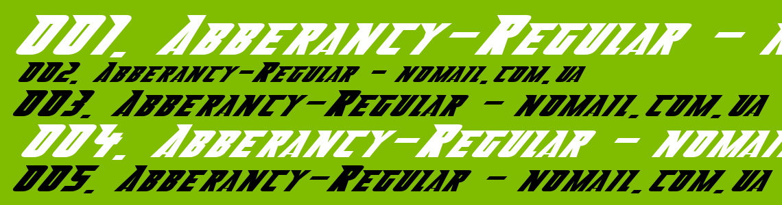 Шрифт Abberancy-Regular