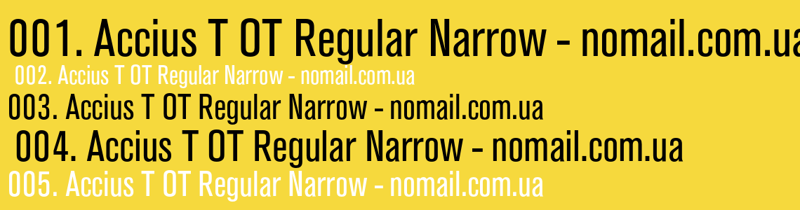 Шрифт Accius T OT Regular Narrow