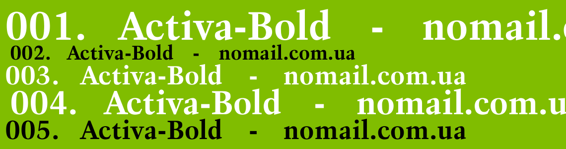 Шрифт Activa-Bold