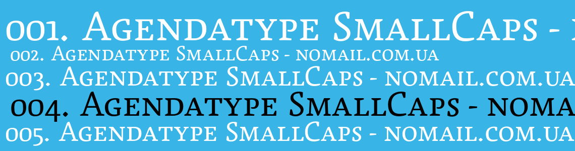 Шрифт Agendatype SmallCaps