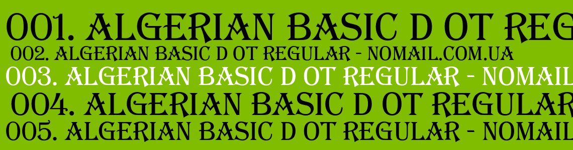 Шрифт Algerian Basic D OT Regular