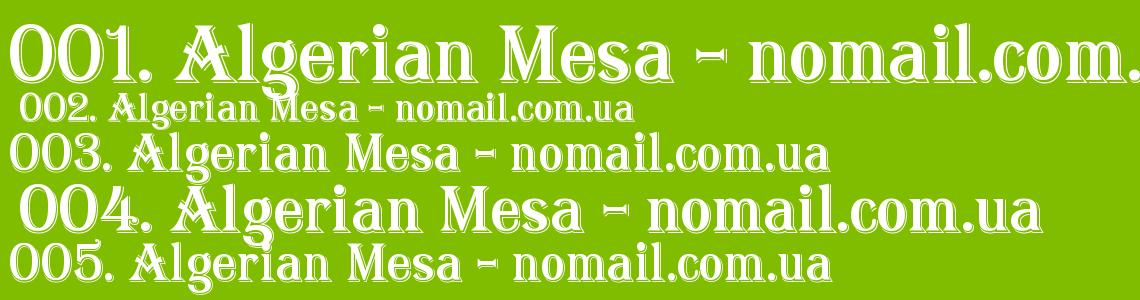 Шрифт Algerian Mesa