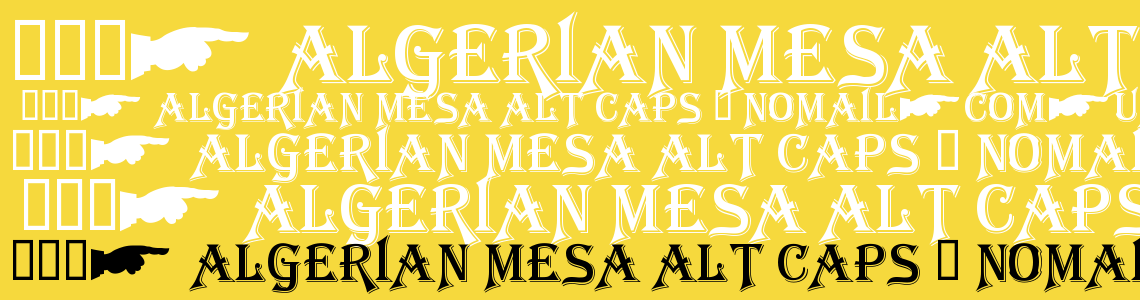 Шрифт Algerian Mesa Alt Caps