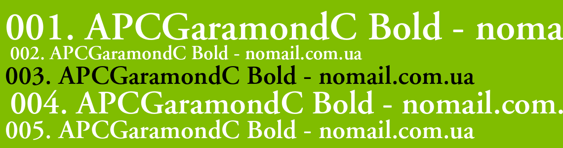 Шрифт APCGaramondC Bold