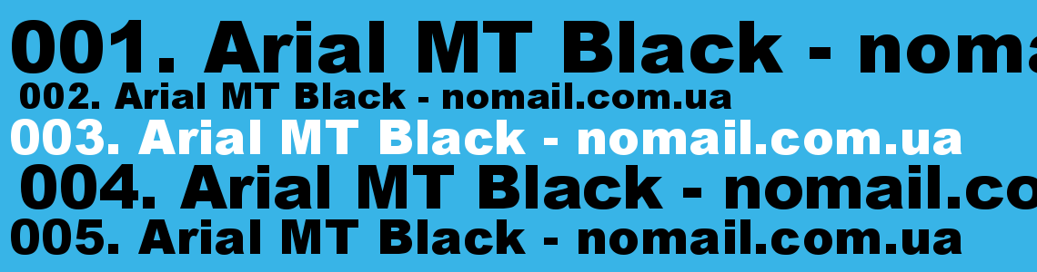 Шрифт Arial MT Black