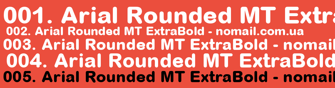 Шрифт Arial Rounded MT ExtraBold