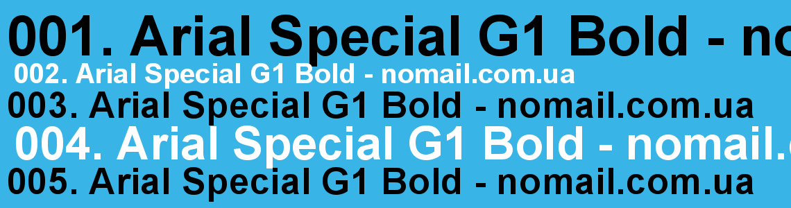 Шрифт Arial Special G1 Bold