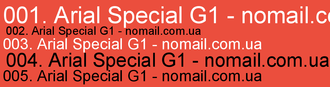 Шрифт Arial Special G1