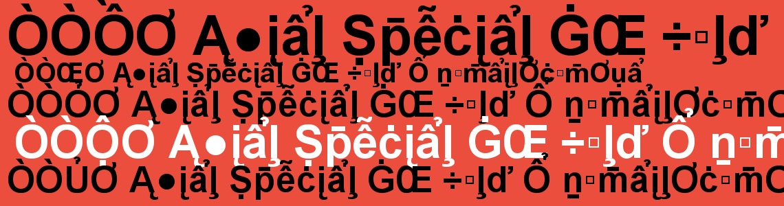 Шрифт Arial Special G2 Bold