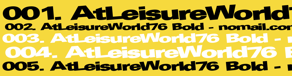 Шрифт AtLeisureWorld76 Bold