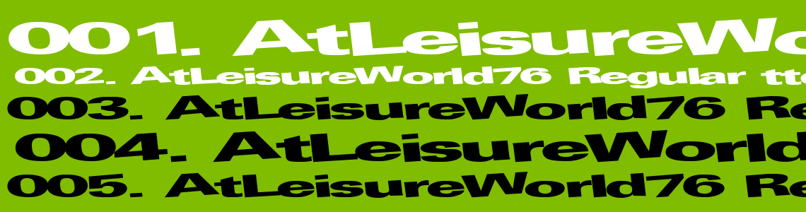 Шрифт AtLeisureWorld76 Regular ttext