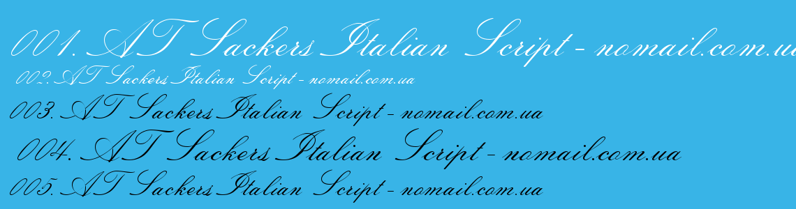 Шрифт AT Sackers Italian Script