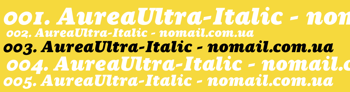 Шрифт AureaUltra-Italic