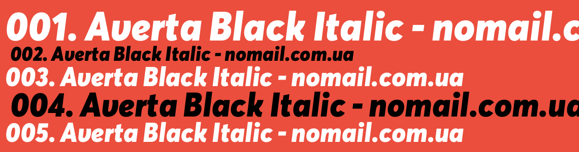 Шрифт Averta Black Italic