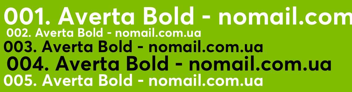 Шрифт Averta Bold