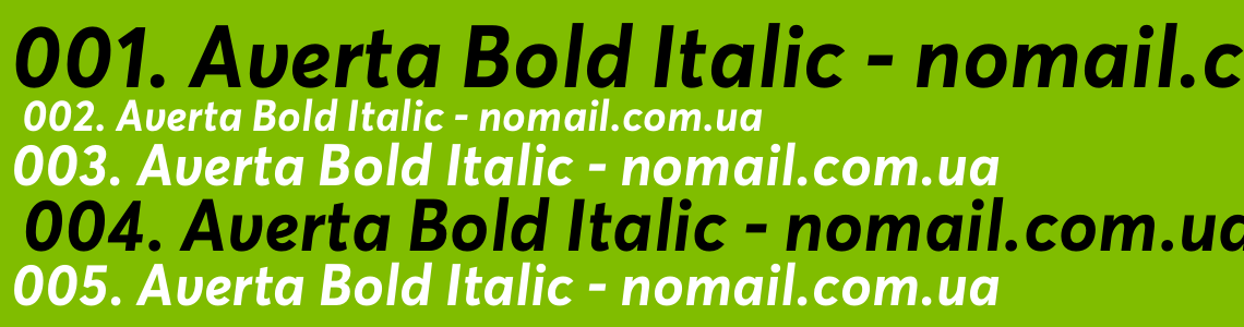 Шрифт Averta Bold Italic