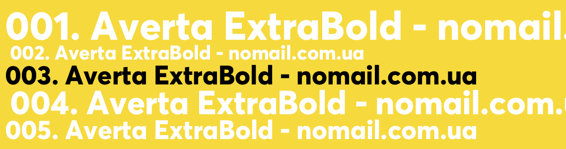 Шрифт Averta ExtraBold