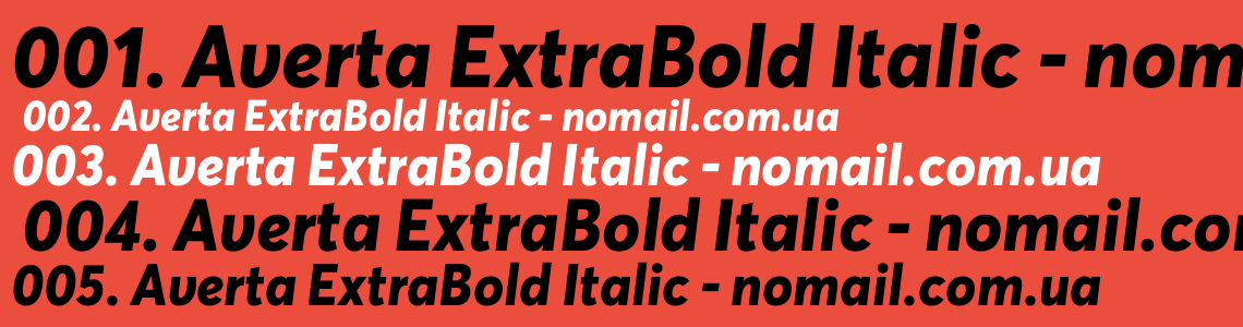 Шрифт Averta ExtraBold Italic