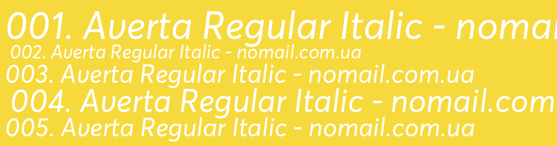 Шрифт Averta Regular Italic