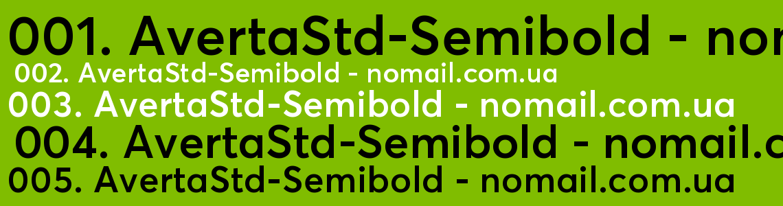 Шрифт AvertaStd-Semibold